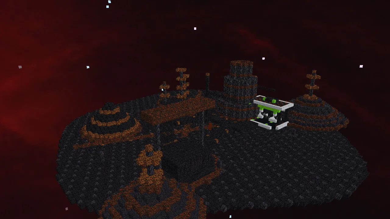 Game-derived view of Cinder Core, the solar planet world in DelveRush