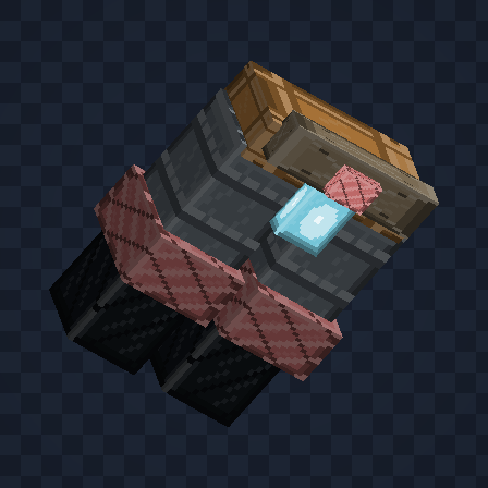Wreckwarden Greaves 3D model at visual stage 1