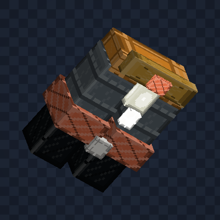 Wreckwarden Greaves 3D model at visual stage 4