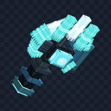 Pulsefork Trident 3D model at visual stage 2